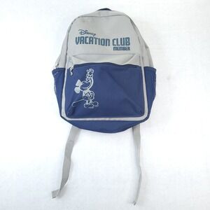 Disney Vacation Club Member Backpack Grey Blue Mickey Mouse Graphics Preowned